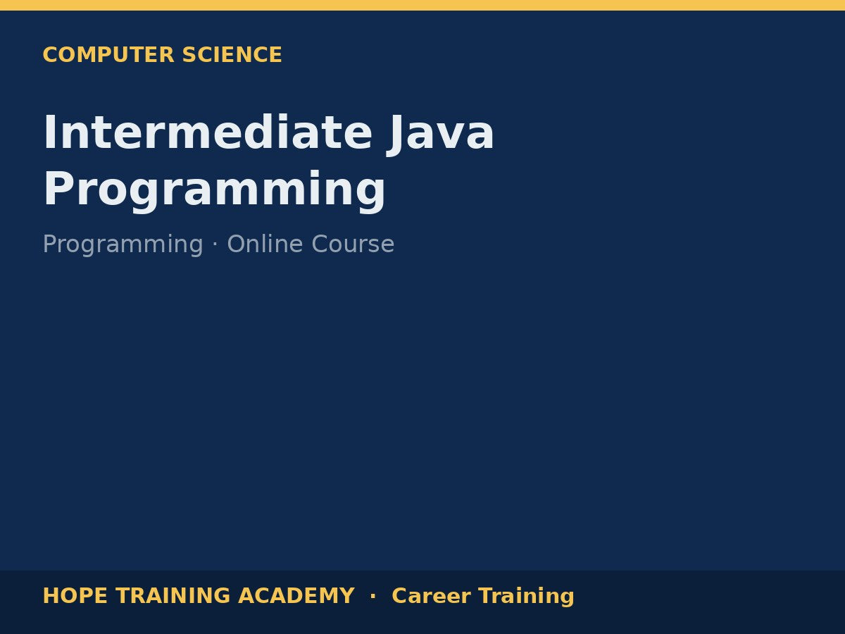 Intermediate Java Programming