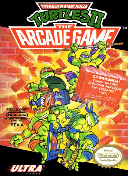 Box art — Teenage Mutant Ninja Turtles II: The Arcade Game