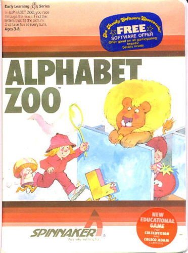 Official Box-Art Cover for Alphabet Zoo (Atari 400/800) - Cartridge Scan Pending Upload