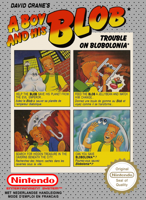Official Front Cover Box-Art for A Boy and His Blob: Trouble on Blobolonia - Cartridge Scan Pending Upload