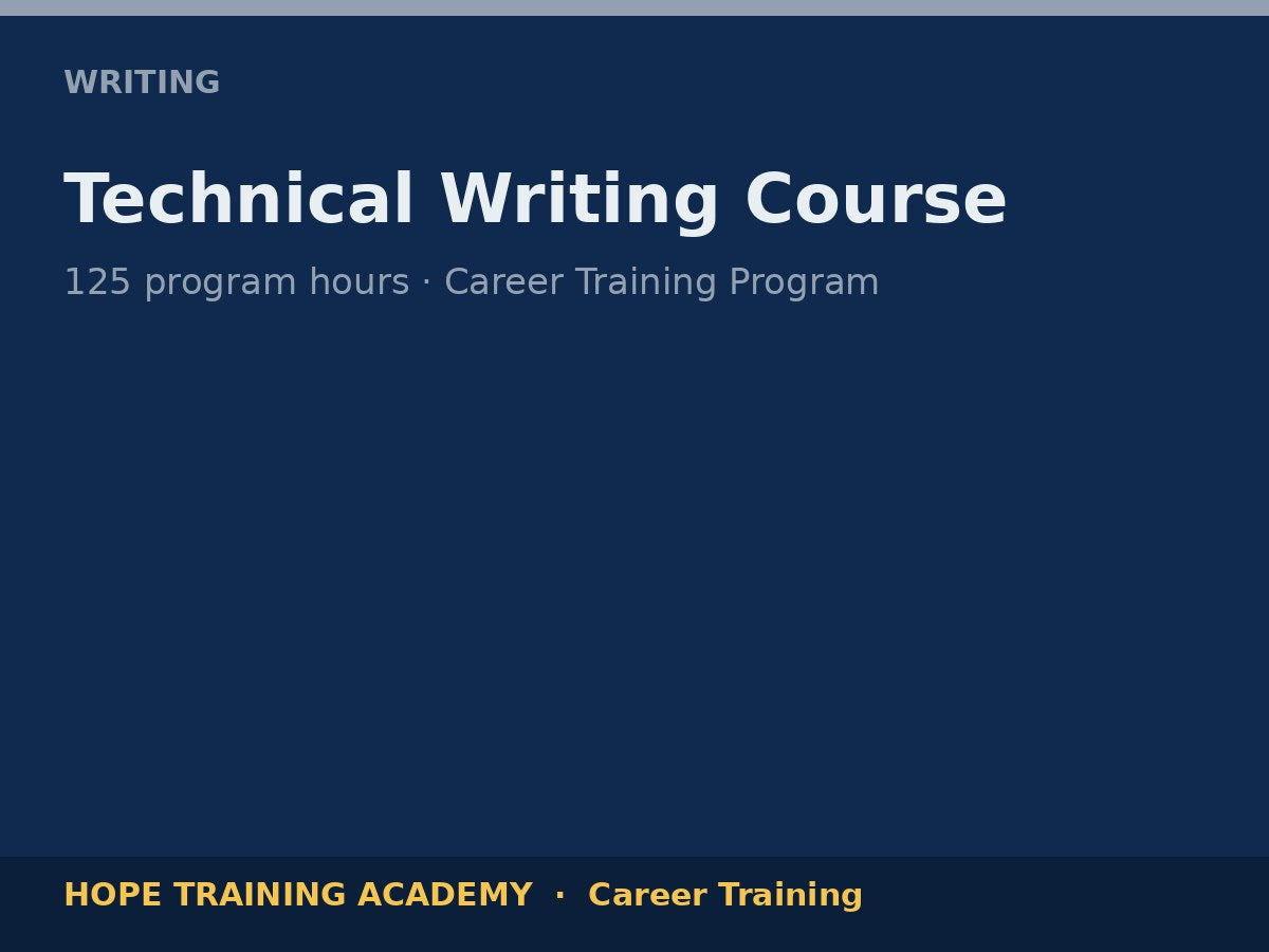 Technical Writing Course