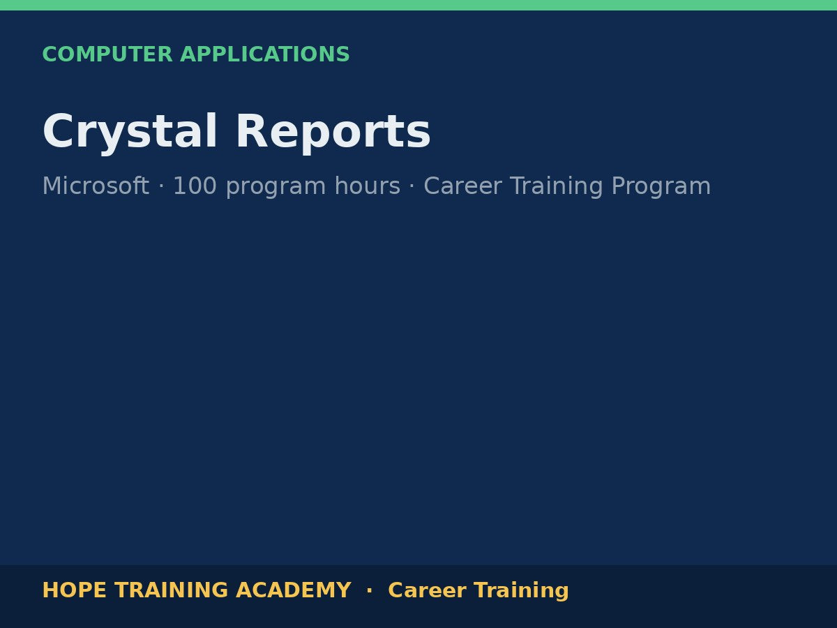 Crystal Reports
