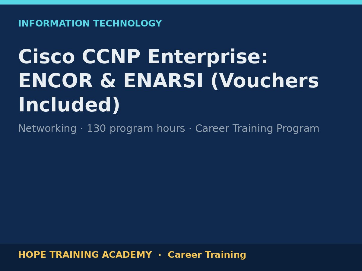 Cisco CCNP Enterprise: ENCOR & ENARSI (Vouchers Included)