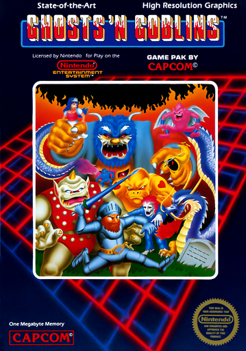 Official Front Cover Box-Art for Ghosts'n Goblins - Cartridge Scan Pending Upload