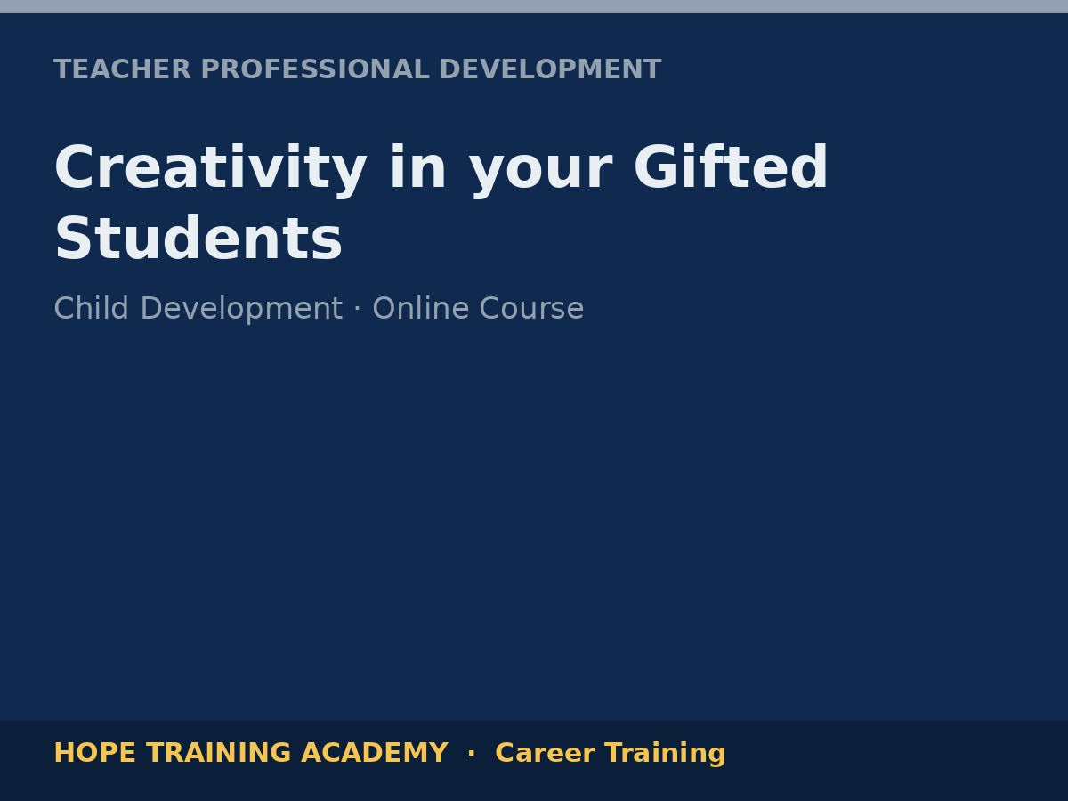Creativity in your Gifted Students