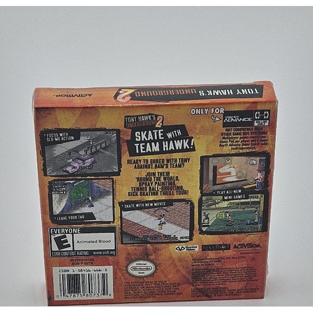 Tony Hawk's Underground 2 GBA Factory Sealed - MINT — actual item photo