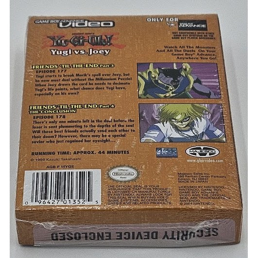 Yu-Gi-Oh! Yugi vs. Joey Gameboy Advance — actual item photo
