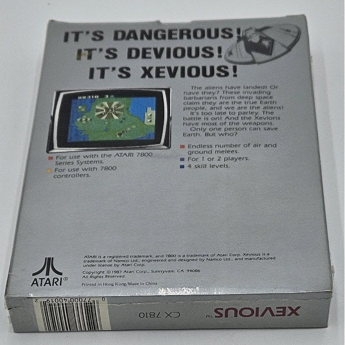 Xevious — actual item photo