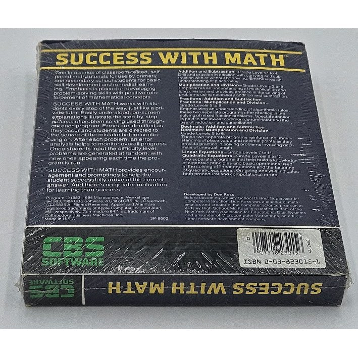 SUCCESS WITH MATH Addition and Subtraction — actual item photo