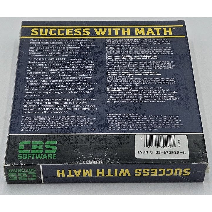 SUCCESS WITH MATH Fractions — actual item photo