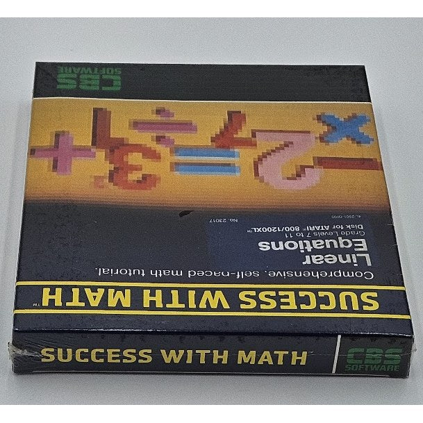 SUCCESS WITH MATH Linear Equations — actual item photo