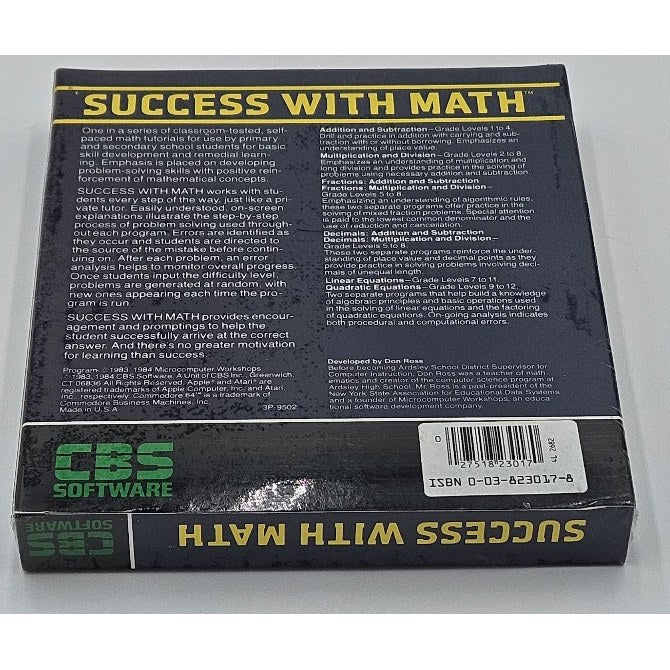 SUCCESS WITH MATH Linear Equations — actual item photo