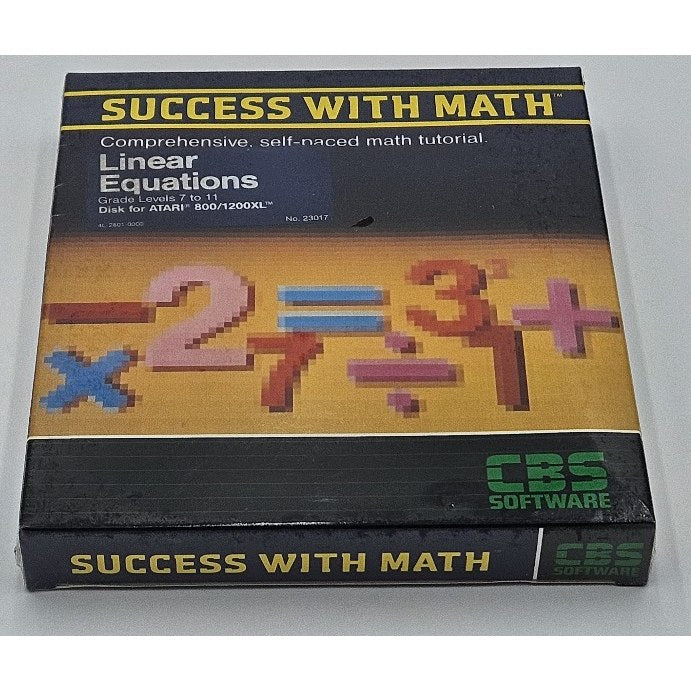 SUCCESS WITH MATH Linear Equations — actual item photo