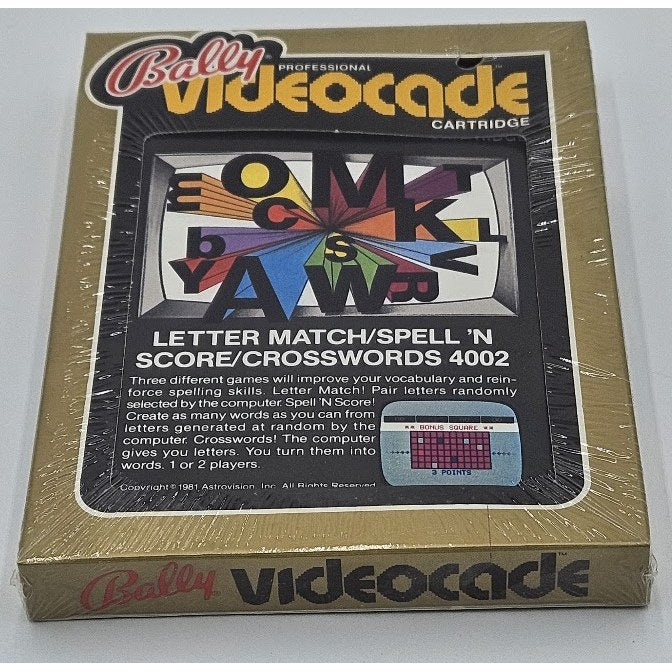 Bally Letter Match/Spell 'N Score/Crosswords 4002 — actual item photo