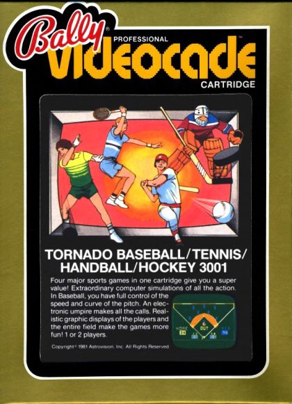 Box art — Bally Tornado Baseball/Tennis/Handball/Hockey 3001