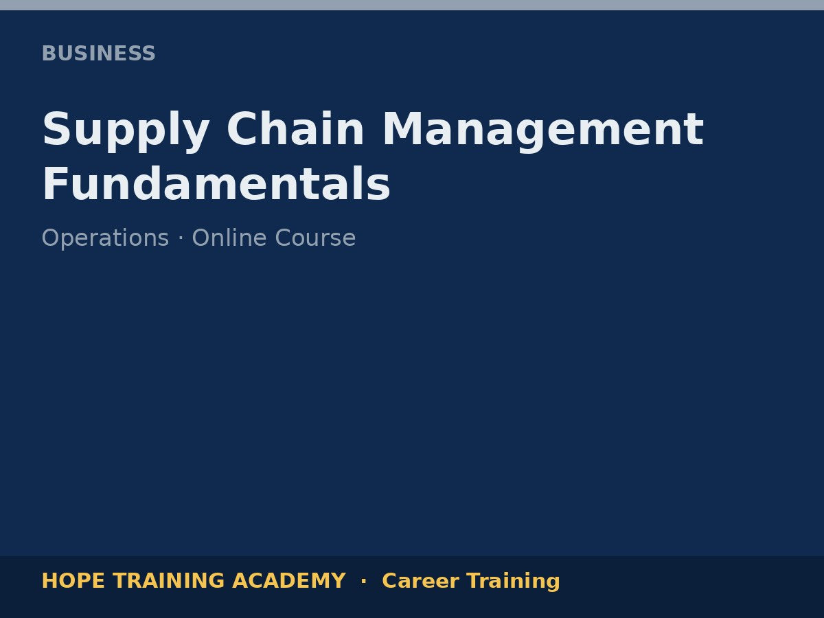 Supply Chain Management Fundamentals
